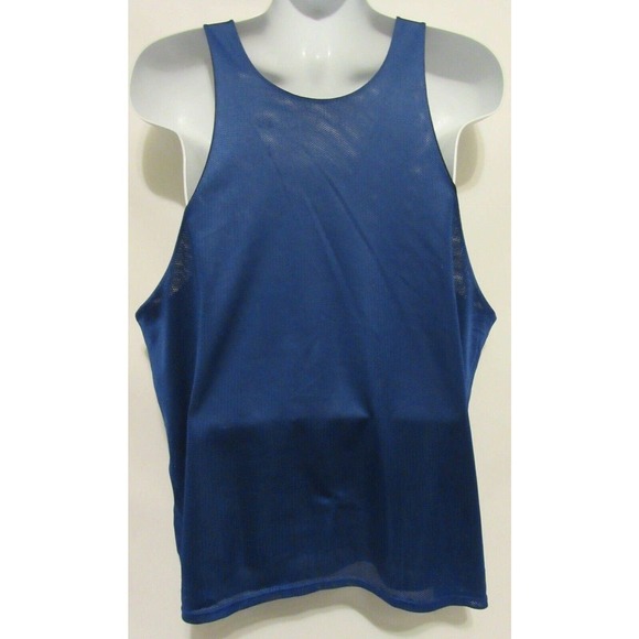 Vintage USA Olympic Vented Track and Field Muscle Tank Reversible Black Blue XL - Picture 6 of 12